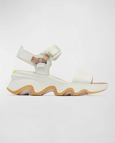 Sorel Kinetic Impact Y Strap Sandals In White