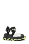 Sorel Kinetic™ Y-strap Sandal In Black/ Jet