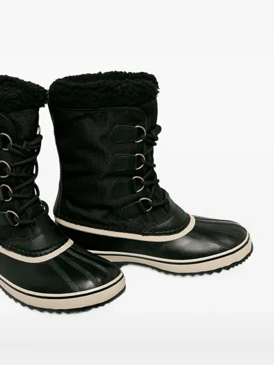 Sorel Lace-up Calf-length Boots In Black