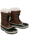 Sorel Lace-up Fleece-lined Boots In Brown