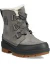 Sorel Lace-up Fur Boots In Gray
