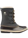Sorel Lace-up Leather Boots In Animal Print