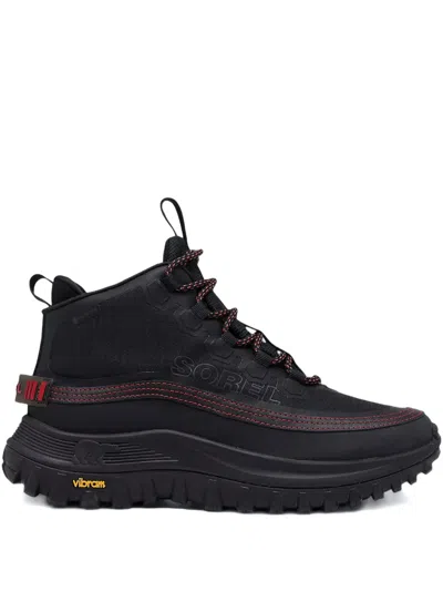 Sorel Lace-up Logo Patch Sneakers In Black