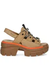 Sorel Lace-up Platform Sandals In Neutral