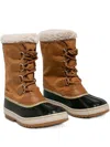 Sorel Lace-up Shearling-lined Snow Boots In Brown