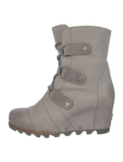 Pre-owned Sorel Lace-up Boots In Grey