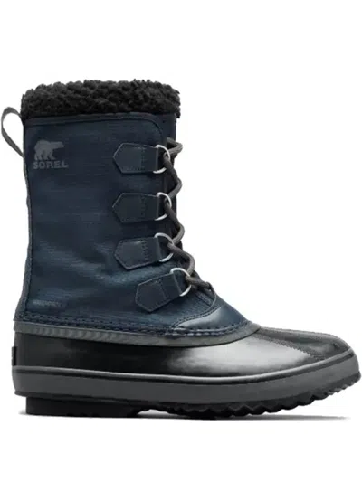 Sorel High-top Waterproof Nylon Boots With Rugged Sole In Black