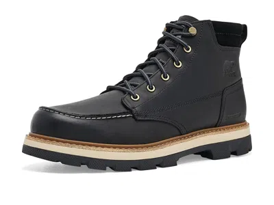 Sorel Lark-47 Moc Toe Waterproof Men's Boots Black/bleached Ceramic: 7 D - Medium, Leather