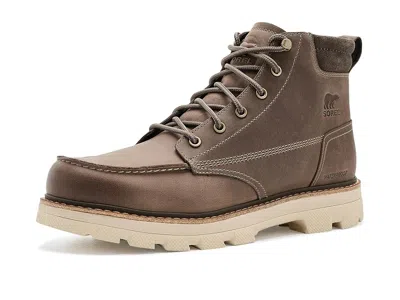 Sorel Lark-47 Moc Toe Waterproof Men's Boots Wet Sand/major: 8.5 D - Medium, Leather In Brown