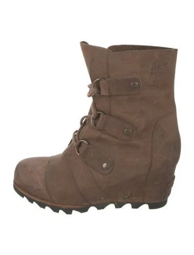 Pre-owned Sorel Leather Boots In Brown