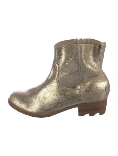 Pre-owned Sorel Leather Boots In Gold/metallic