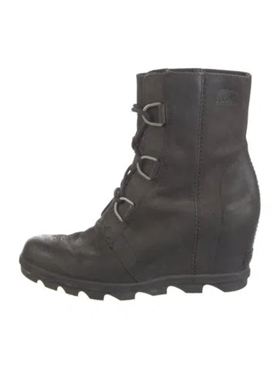 Pre-owned Sorel Leather Boots In Gray