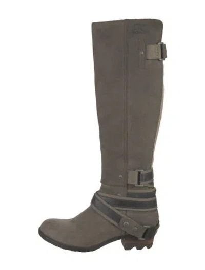Pre-owned Sorel Leather Boots In Grey