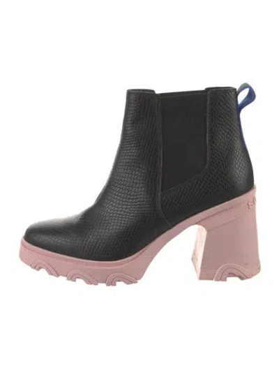 Pre-owned Sorel Leather Chelsea Boots In Black