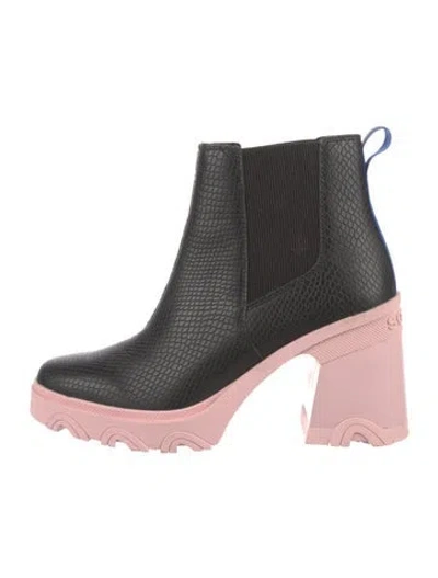 Pre-owned Sorel Leather Chelsea Boots In Black