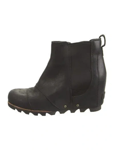 Pre-owned Sorel Leather Chelsea Boots In Black
