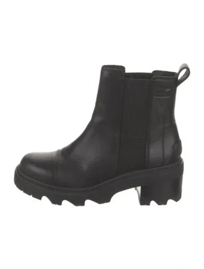 Pre-owned Sorel Leather Chelsea Boots In Black