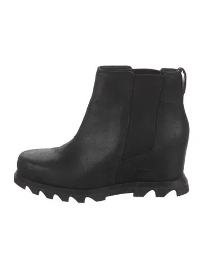 Pre-owned Sorel Leather Chelsea Boots In Black