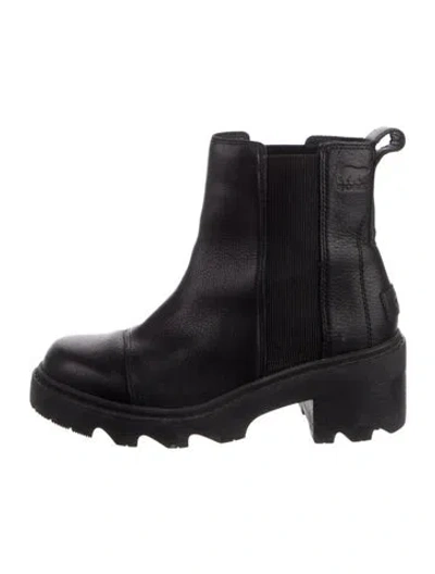 Pre-owned Sorel Leather Chelsea Boots In Black