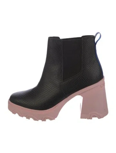 Pre-owned Sorel Leather Chelsea Boots In Black