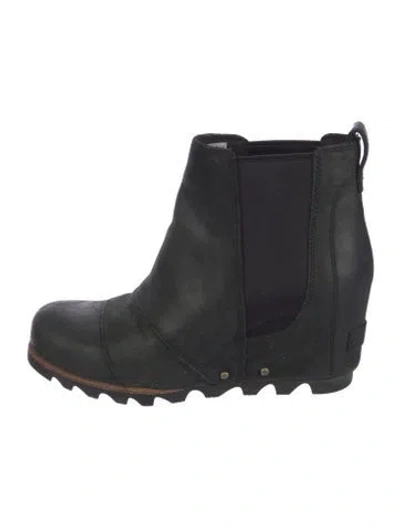 Pre-owned Sorel Leather Chelsea Boots In Black