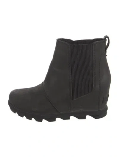 Pre-owned Sorel Leather Chelsea Boots In Black