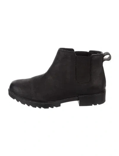 Pre-owned Sorel Leather Chelsea Boots In Black
