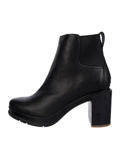 Pre-owned Sorel Leather Chelsea Boots In Black