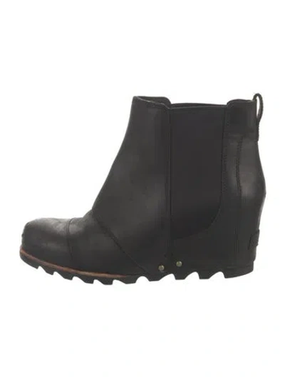 Pre-owned Sorel Leather Chelsea Boots In Black