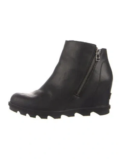 Pre-owned Sorel Leather Chelsea Boots In Black