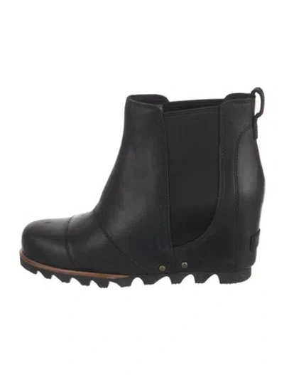 Pre-owned Sorel Leather Chelsea Boots In Black