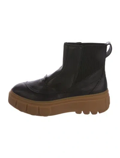 Pre-owned Sorel Leather Chelsea Boots In Black