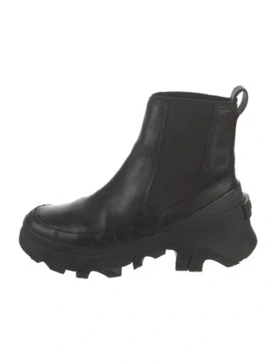 Pre-owned Sorel Leather Chelsea Boots In Black