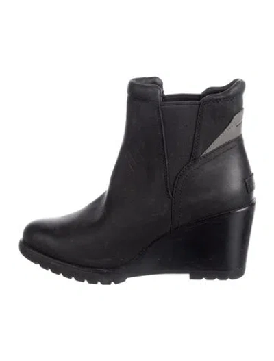 Pre-owned Sorel Leather Chelsea Boots In Black