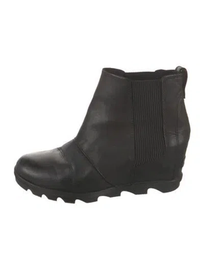 Pre-owned Sorel Leather Chelsea Boots In Black