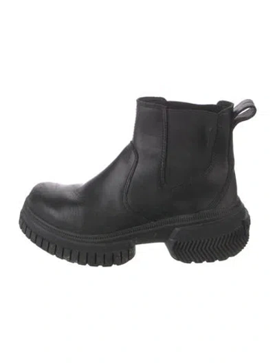 Pre-owned Sorel Leather Chelsea Boots In Black