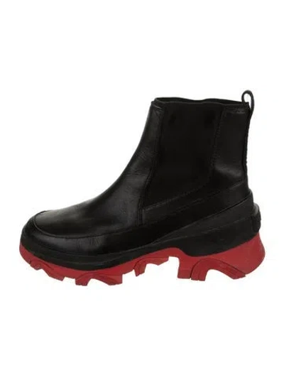 Pre-owned Sorel Leather Chelsea Boots In Black