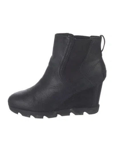 Pre-owned Sorel Leather Chelsea Boots In Black