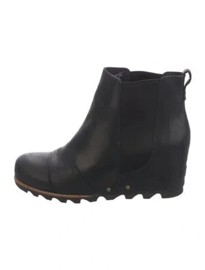 Pre-owned Sorel Leather Chelsea Boots In Black
