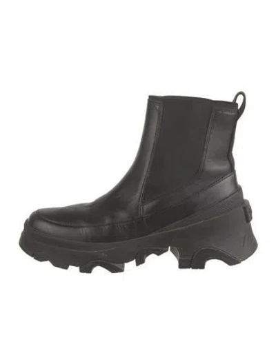 Pre-owned Sorel Leather Chelsea Boots In Black