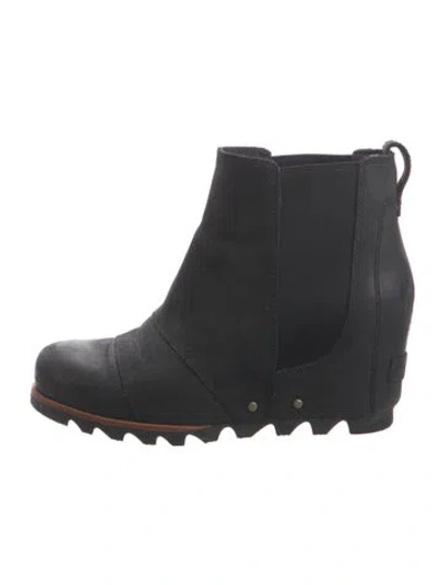 Pre-owned Sorel Leather Chelsea Boots In Black
