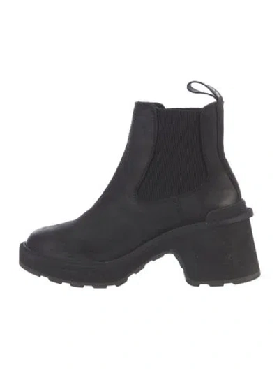 Pre-owned Sorel Leather Chelsea Boots In Black