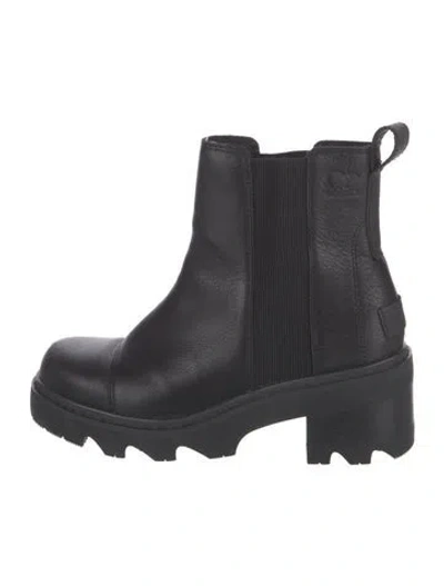 Pre-owned Sorel Leather Chelsea Boots In Black