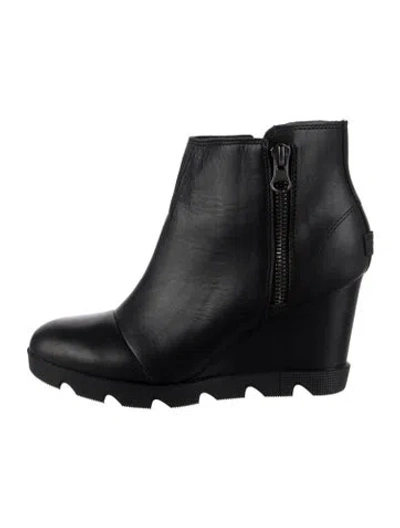Pre-owned Sorel Leather Chelsea Boots In Black