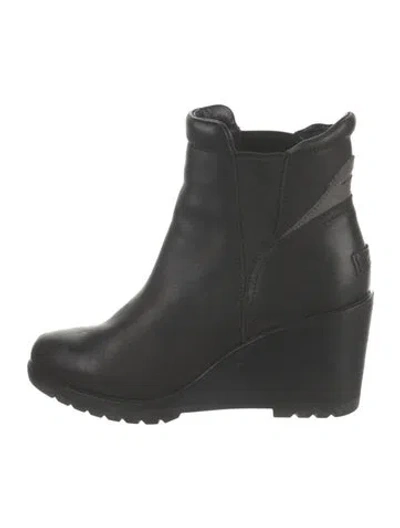 Pre-owned Sorel Leather Chelsea Boots In Black