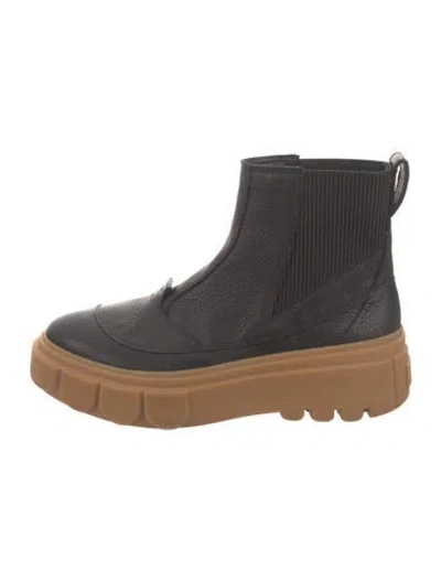 Pre-owned Sorel Leather Chelsea Boots In Black