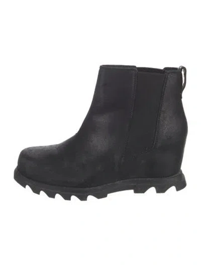Pre-owned Sorel Leather Chelsea Boots In Black