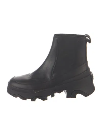 Pre-owned Sorel Leather Chelsea Boots In Black