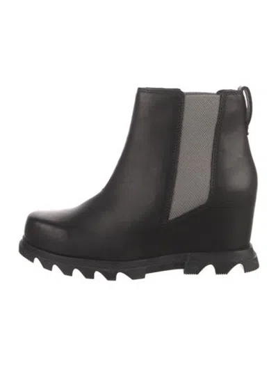 Pre-owned Sorel Leather Chelsea Boots In Black
