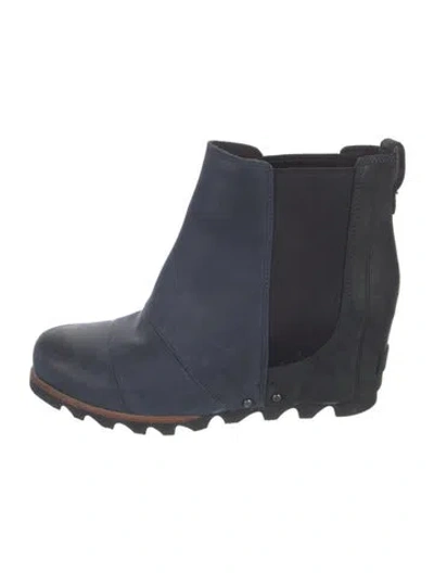 Pre-owned Sorel Leather Chelsea Boots In Blue